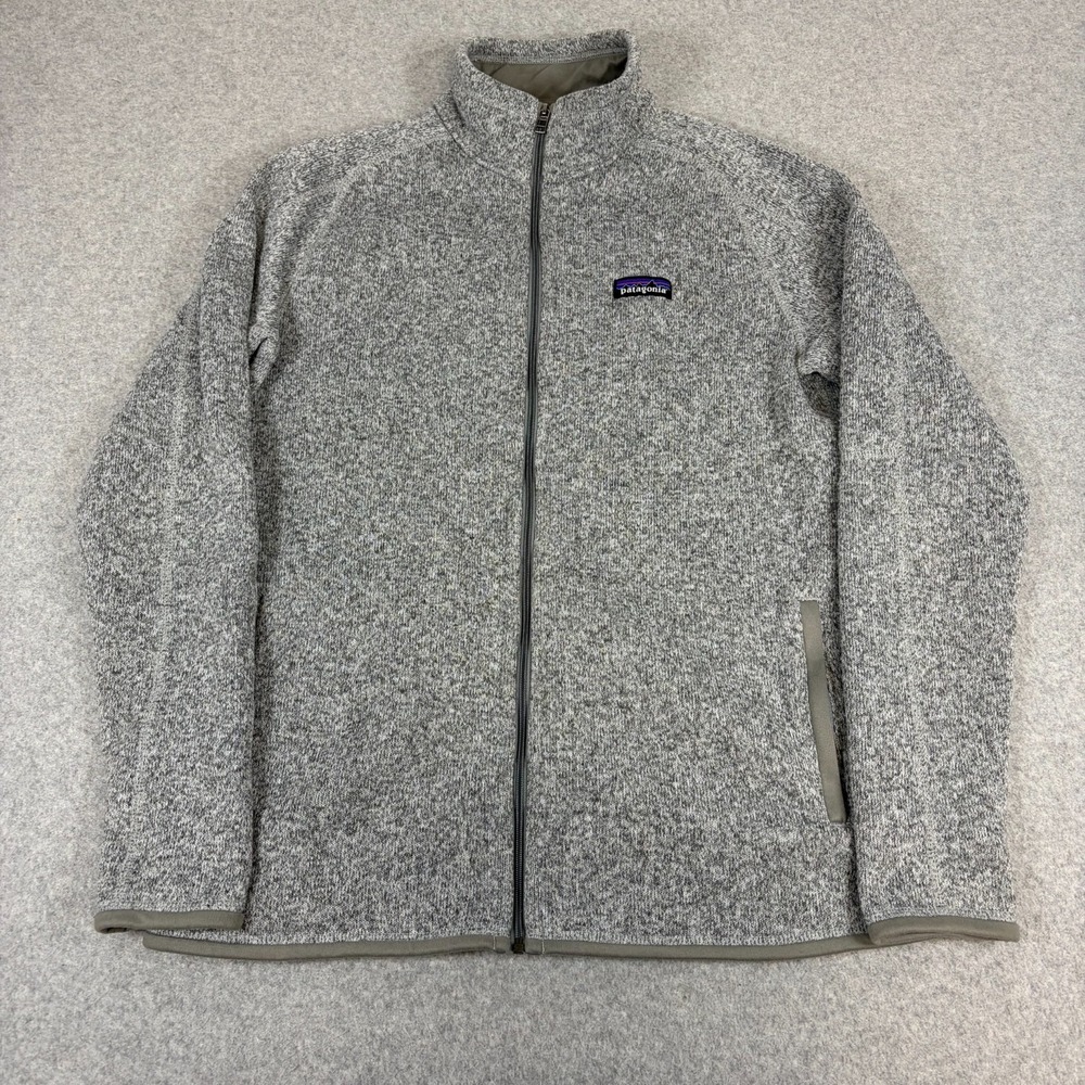 Patagonia Better Sweater Womens L Heather Gray Full Zip Pockets Lined Fleece